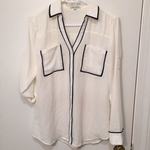Express Portofino Shirt white and black size M